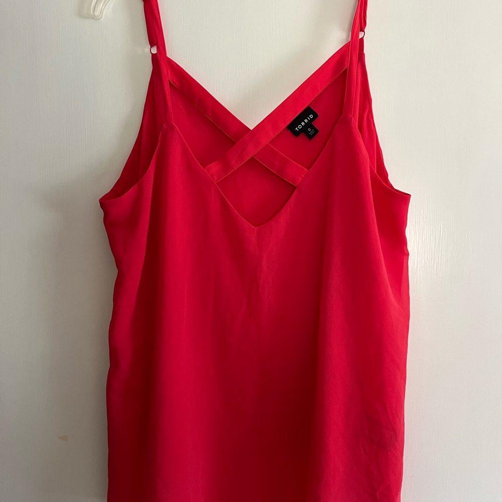 Torrid Red Cut Out Camisole Top